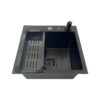 Cuba Gourmet Quadrada Aço Inox 304 Preta 44x44 Acessórios