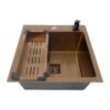 Cuba Gourmet Quadrada Aço Inox 304 Acessórios 44X44cm Rosê