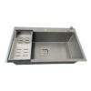 Cuba Gourmet Quadrada Grande Aço Inox 304 Escovada 78x45cm
