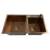Cuba Gourmet Dupla Quadrada Aço Inox 304 Rosê 78x43cm - Image 2