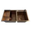 Cuba Gourmet Dupla Quadrada Aço Inox 304 Rosê 78x43cm