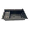 Cuba Gourmet Quadrada Grande Aço Inox 304 Preta 78x45cm