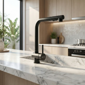 Torneira Cozinha Gourmet Monocomando Preta Black Extensível