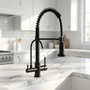 Torneira Cozinha Gourmet Monocomando Black Com Saída Filtro