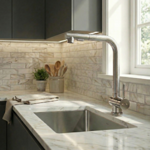 Torneira Cozinha Gourmet Monocomando Escovada Extensível