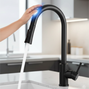 Torneira Cozinha Gourmet Touch Sensível Ao Toque Preto Black