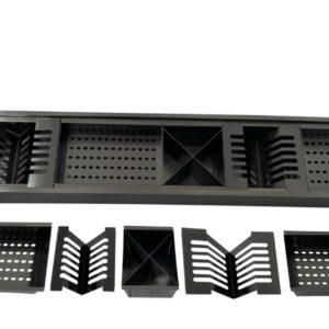 Calha Canal Organizador Escorredor Embutir Úmida 120cm Preta