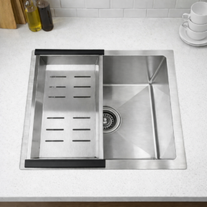 Cuba Gourmet Quadrada Aço Inox 304 Escovada 44x44 Acessórios