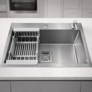 Cuba Gourmet Quadrada Aço Inox 304 Escovada 60x40 Acessórios