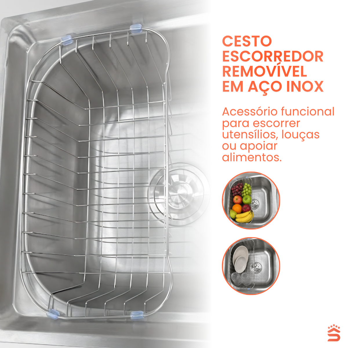 Cuba Cozinha Gourmet 78x43 Aço inox 201 - Imagem 4