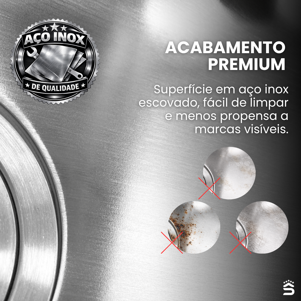 Cuba Cozinha Gourmet 78x43 Aço inox 201 - Imagem 8