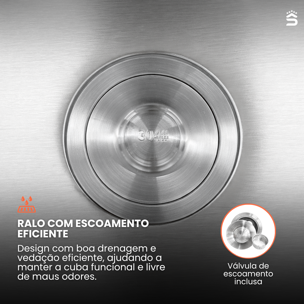 Cuba Cozinha Gourmet 78x43 Aço inox 304 - Imagem 10