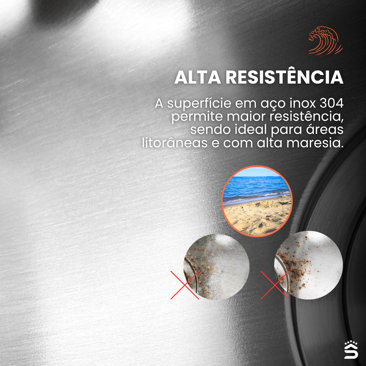 Cuba Cozinha Gourmet 78x43 Aço inox 304 - Imagem 9