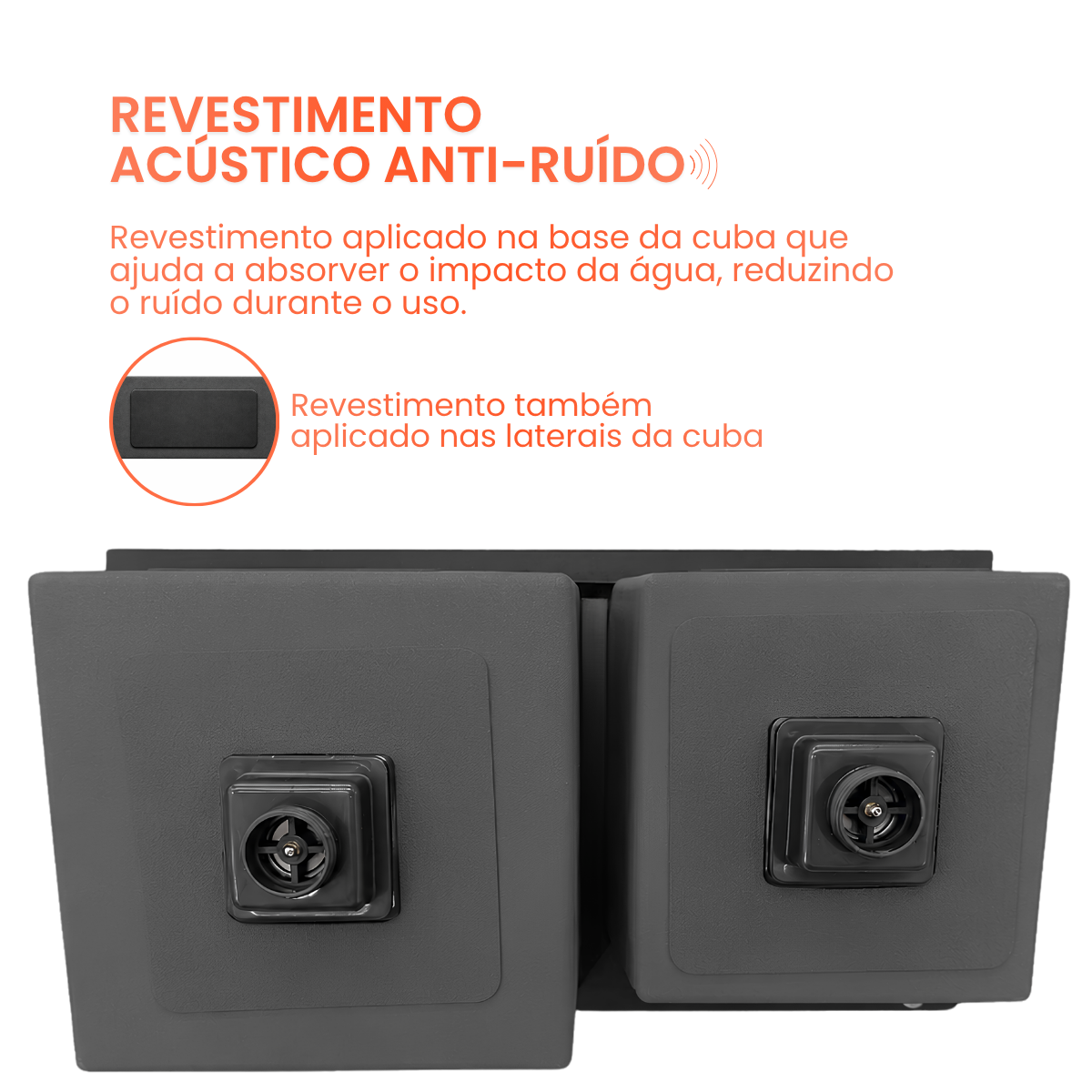 Cuba Gourmet Quadrada Aço Inox 304 Preta Com Acessórios 78X43cm - Imagem 7
