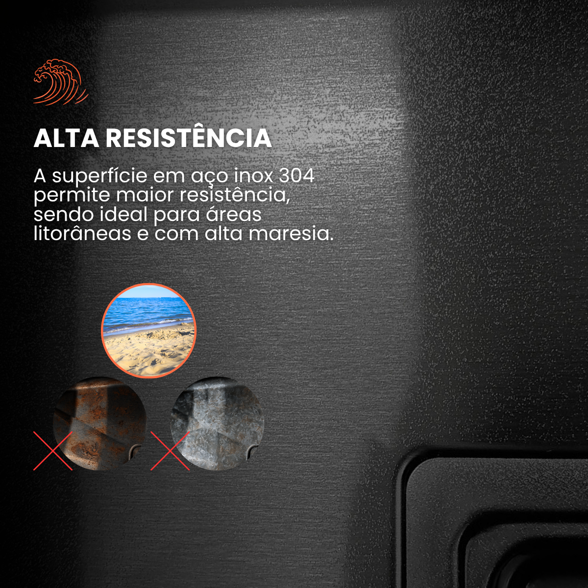Cuba Gourmet Quadrada Aço Inox 304 Preta Com Acessórios 78X43cm - Imagem 9