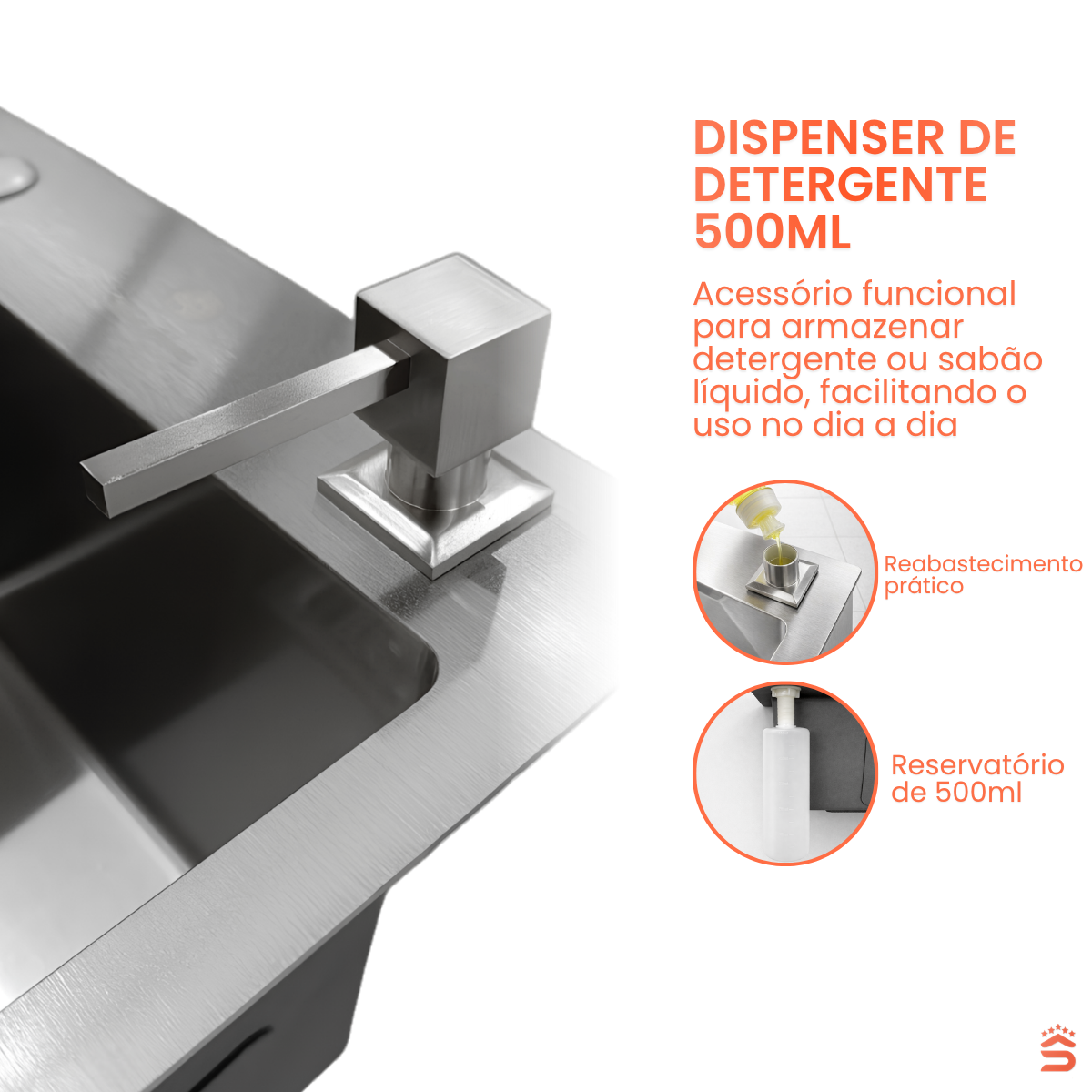 Cuba Gourmet Quadrada Aço Inox 304 Escovada Com Acessórios 78X43cm - Imagem 5