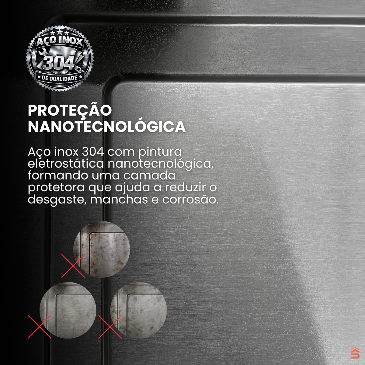 Cuba Gourmet Quadrada Aço Inox 304 68x45 Acessórios Grafite - Imagem 8