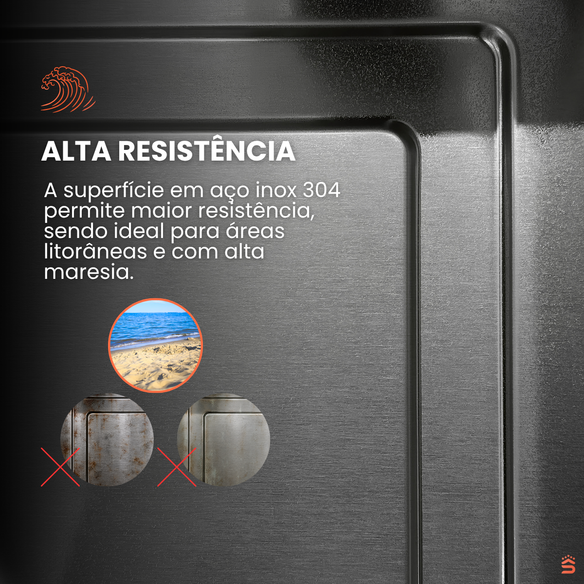 Cuba Gourmet Quadrada Aço Inox 304 68x45 Acessórios Grafite - Imagem 9
