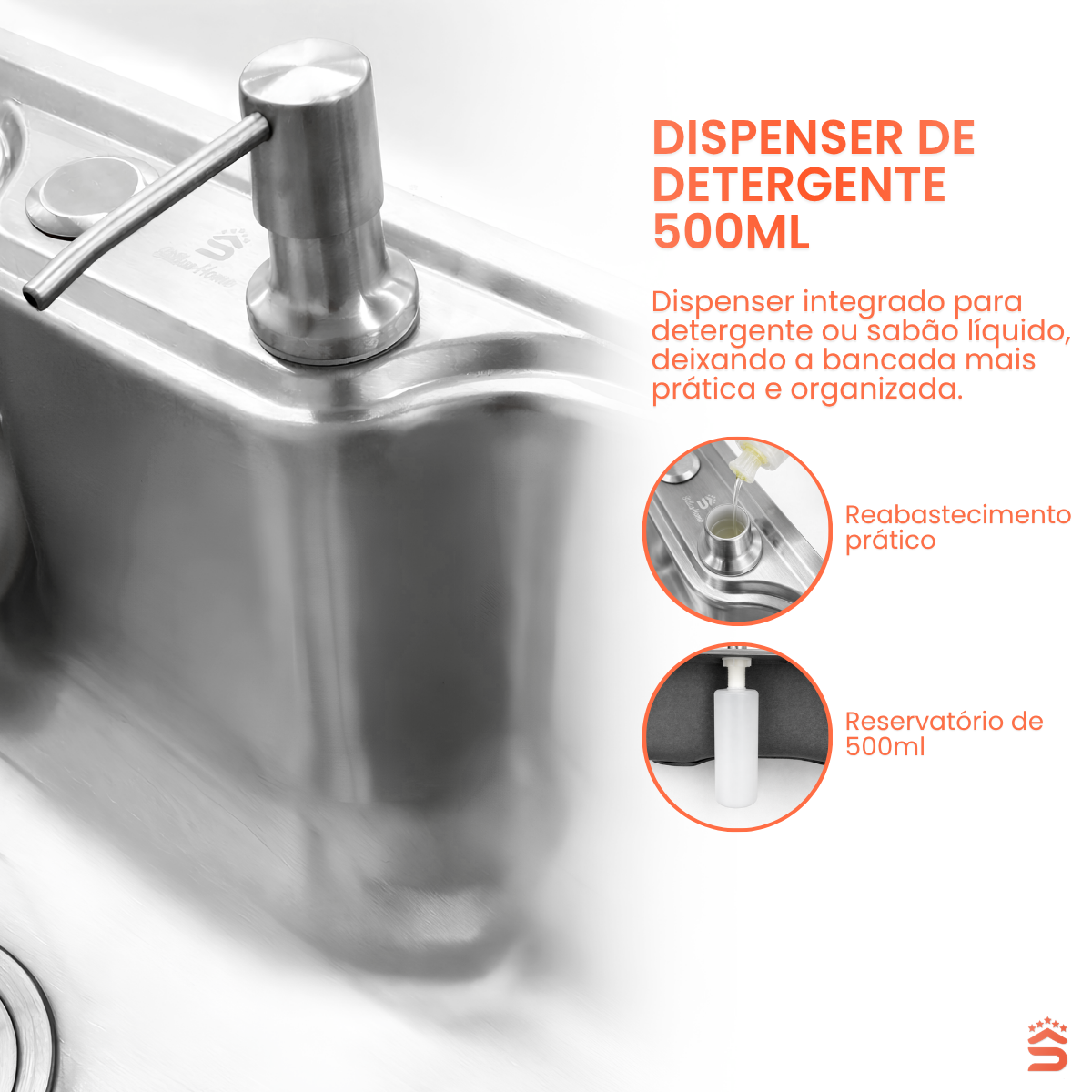 Cuba Cozinha Gourmet 60x42 Aço inox 201 - Imagem 5
