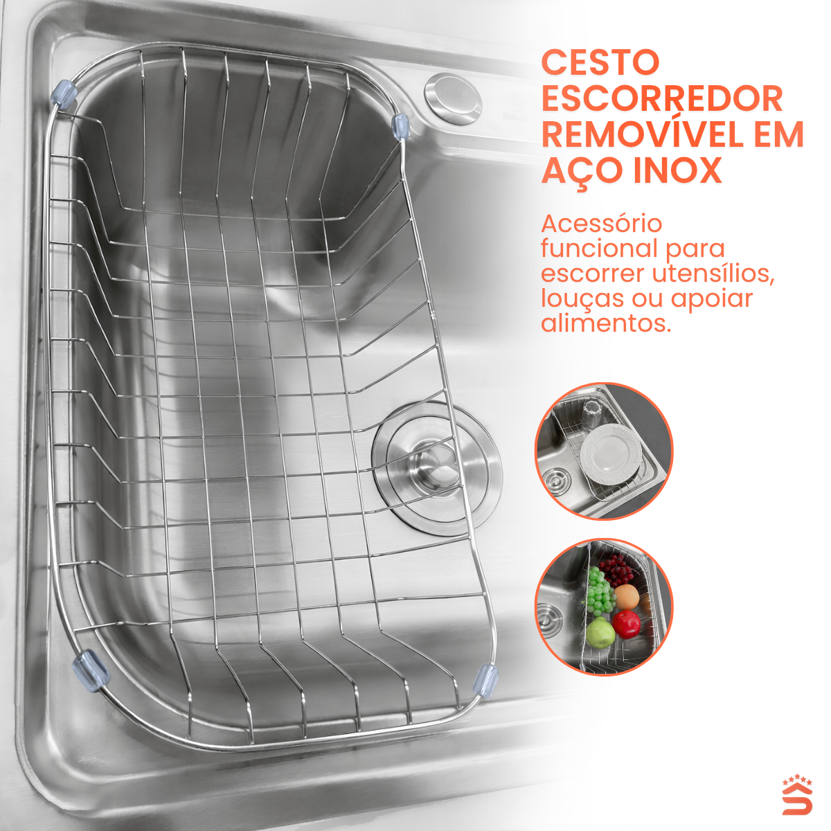 Cuba Cozinha Gourmet 60x42 Aço inox 201 - Imagem 4