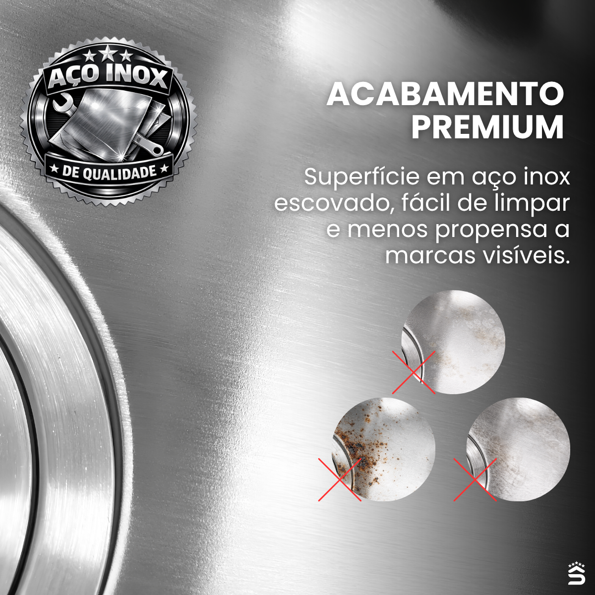Cuba Cozinha Gourmet 50x40 Aço inox 201 - Imagem 8