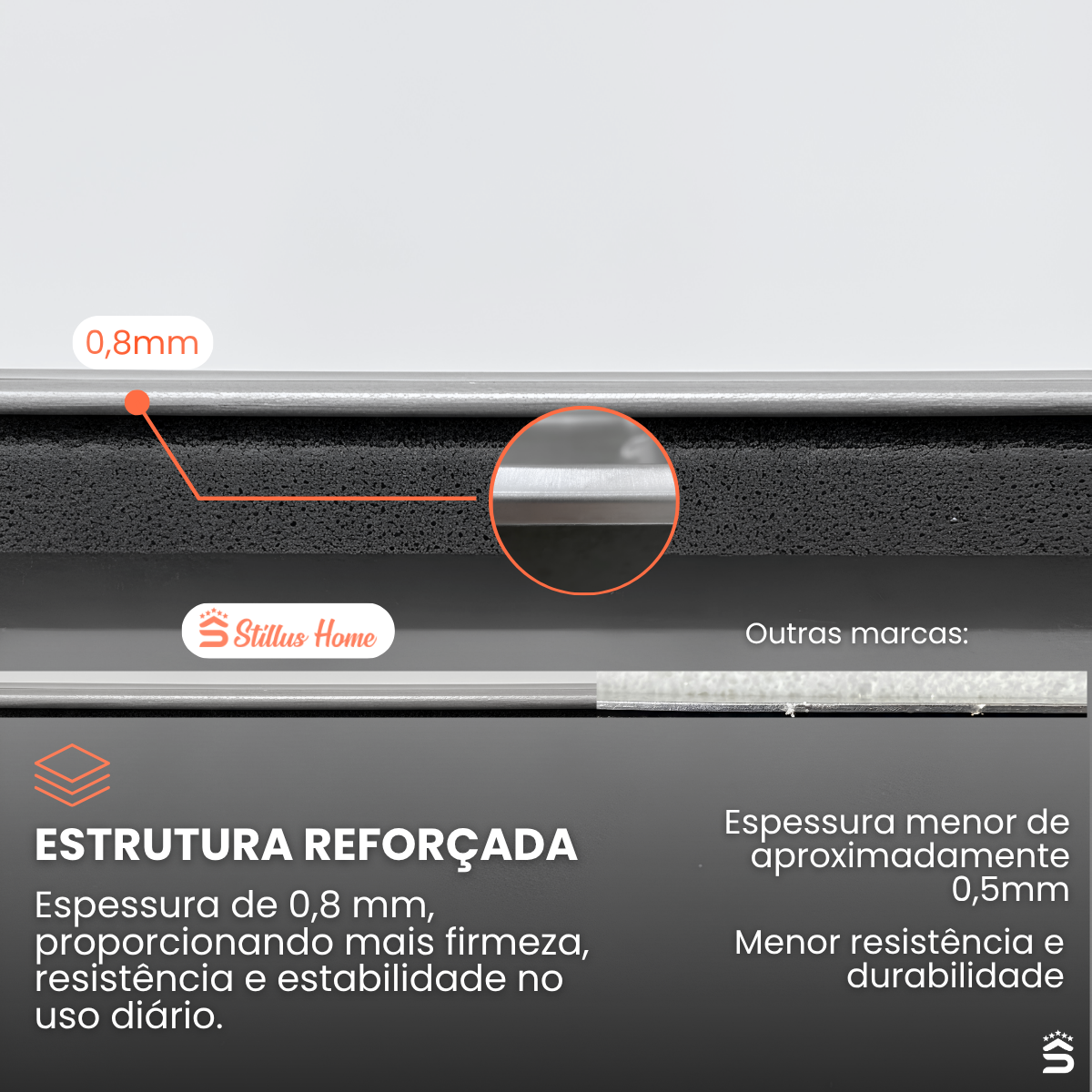 Cuba Cozinha Gourmet 50x40 Aço inox 201 - Imagem 11