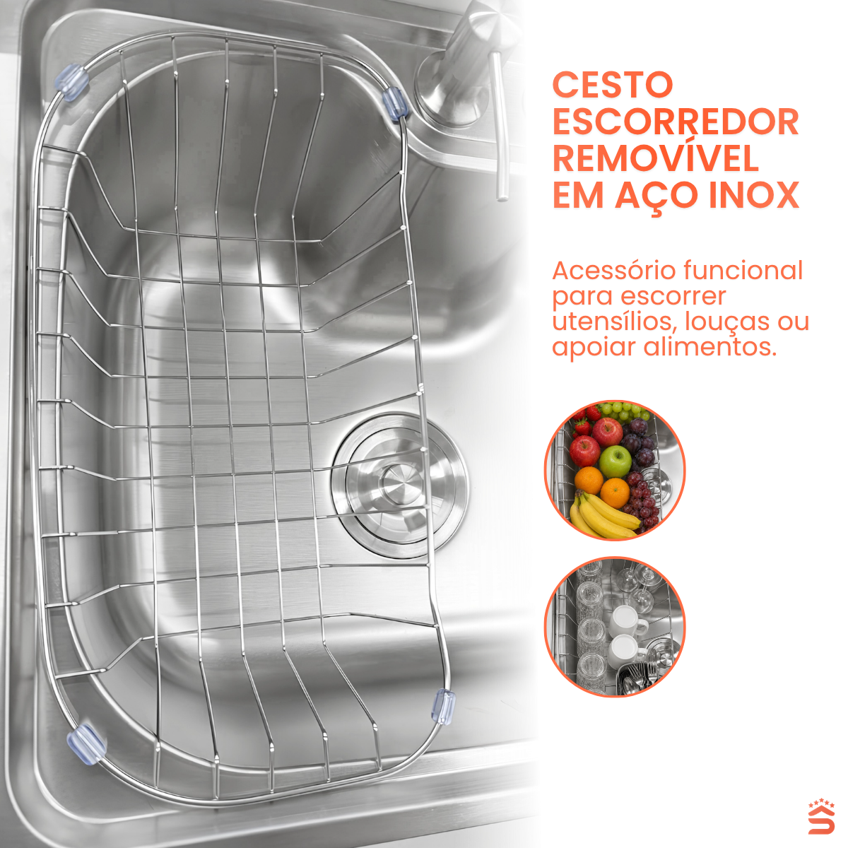 Cuba Cozinha Gourmet 50x40 Aço inox 201 - Imagem 4
